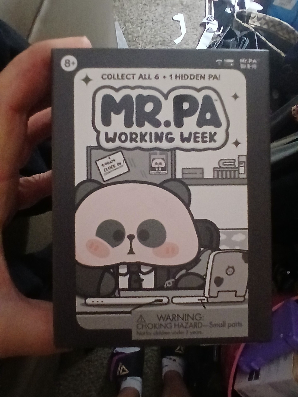 MR. PA Working Week Panda Figure - Black & White